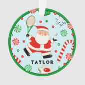 Tennis Holiday Geschenk Ornament (Vorderseite)