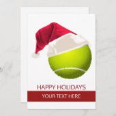 Tennis Holiday Grußkarten Feiertagskarte (Vorne/Hinten)