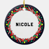 Tennis Holiday Keramik Ornament (Hinten)