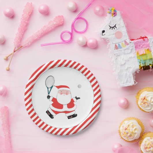 Tennis Holiday Party Paper Plate Pappteller (Party)