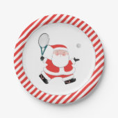 Tennis Holiday Party Paper Plate Pappteller (Vorderseite)