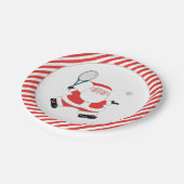Tennis Holiday Party Paper Plate Pappteller (Schrägansicht)