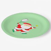 Tennis Holiday Party Pappteller (Schrägansicht)