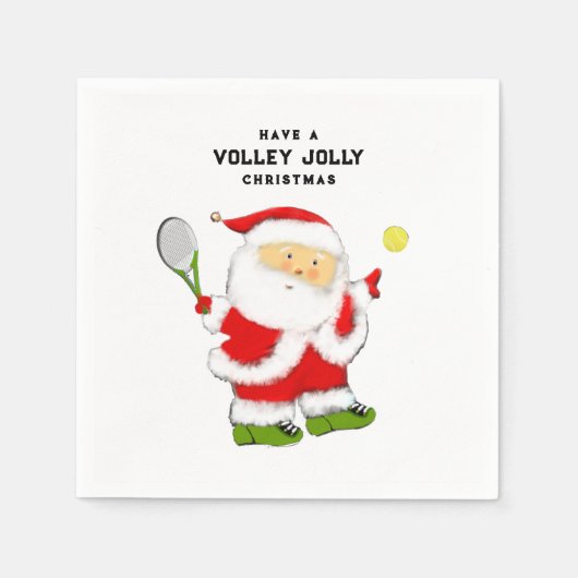 Tennis Holiday Party Serviette (Vorderseite)