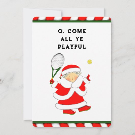 Tennis Holiday Weihnachtskarten Feiertagskarte (Vorderseite)