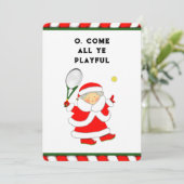 Tennis Holiday Weihnachtskarten Feiertagskarte (Stehend Vorderseite)