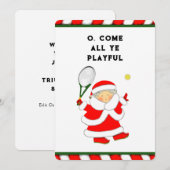 Tennis Holiday Weihnachtskarten Feiertagskarte (Vorne/Hinten)