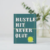 Tennis Hustle Postkarte (Stehend Vorderseite)