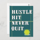 Tennis Hustle Postkarte (Vorne/Hinten)
