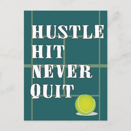 Tennis Hustle Postkarte (Vorderseite)