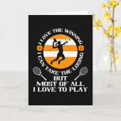 Tennis - Ich Liebe gewinne Liebe zum Spielen Karte (Gelbe Blume)