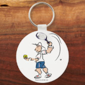 Tennis-Illustration zum Schlüsselanhänger (Vorderseite)