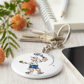 Tennis-Illustration zum Schlüsselanhänger (Seite)