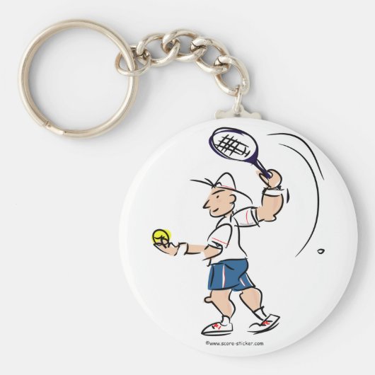 Tennis-Illustration zum Schlüsselanhänger (Vorne)