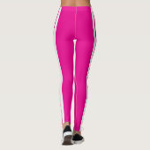 Tennis in Hot Pink und White Typografy Letters Leggings (Rückseite)