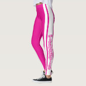Tennis in Hot Pink und White Typografy Letters Leggings (Links)