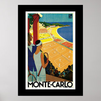 Tennis in Monte Carlo Poster
