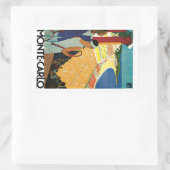 Tennis in Monte Carlo Rechteckiger Aufkleber (Tasche)