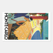 Tennis in Monte Carlo Rechteckiger Aufkleber (Vorderseite)