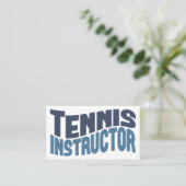 Tennis Instructor Business Cards Visitenkarte (Stehend Vorderseite)