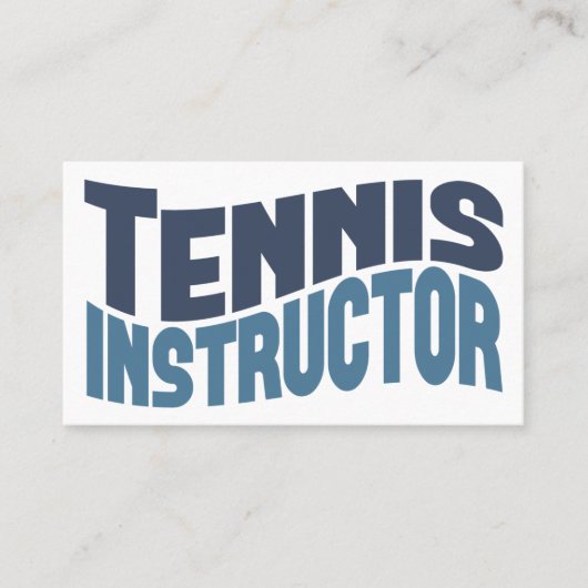 Tennis Instructor Business Cards Visitenkarte (Vorderseite)