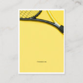 Tennis Instructor Business Cards Visitenkarte (Rückseite)