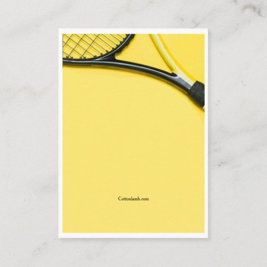 Tennis Instructor Business Cards Visitenkarte (Rückseite)
