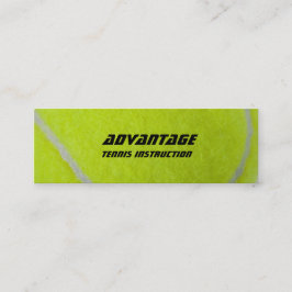 Tennis Instructor_yellow Fäserchen Mini Visitenkarte