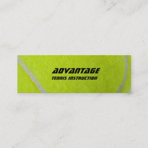 Tennis Instructor_yellow Fäserchen Mini Visitenkarte