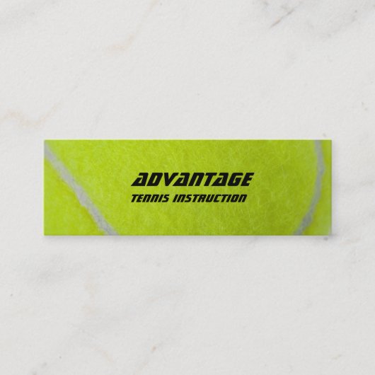 Tennis Instructor_yellow Fäserchen Mini Visitenkarte (Vorderseite)