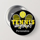 Tennis Irgendjemand? | Gelb Button (Vorne & Hinten)