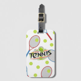 "Tennis Irgendjemand?" Gepäckanhänger aus Acryl