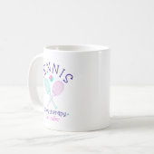 "Tennis Is My Therapy" Custom Coffee Mug Gift Kaffeetasse (Vorderseite Links)