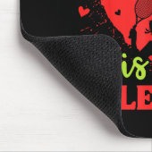 Tennis Is My Valentine Cool Srt Motivation Player  Mousepad (Ecke)