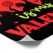 Tennis Is My Valentine Cool Srt Motivation Player  Poster (Ecke)