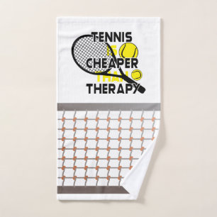 Tennis ist billiger als Therapie  Handtuch