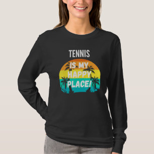 Tennis ist mein glücklicher Ort Vintage Retro Sonn T-Shirt