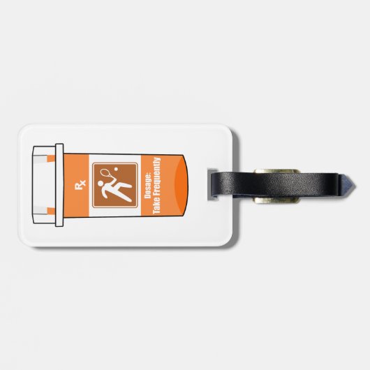 Tennis ist mein Medikament Gepäckanhänger (Rückseite horizontal)