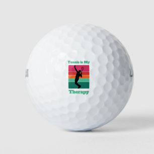 Tennis ist mein therapeutischer Rektangle Retro-So Golfball