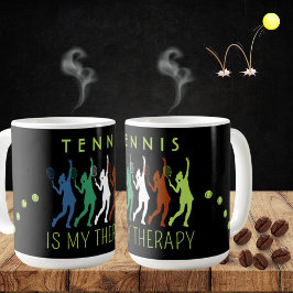 Tennis ist meine Therapie Kaffeetasse