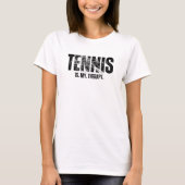 Tennis ist meine Therapie T-Shirt (Vorderseite)