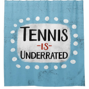 Tennis ist unterirdischer Duschvorhang