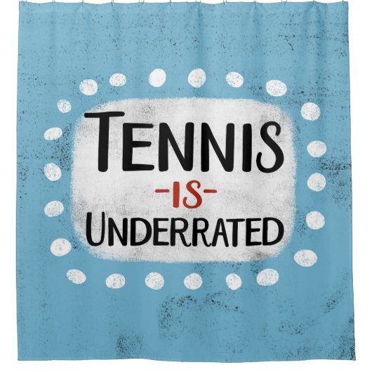 Tennis ist unterirdischer Duschvorhang (Vorderseite)