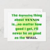 Tennis Joke Geschenk für Laughis Tennis Ball Postkarte (Vorne/Hinten)