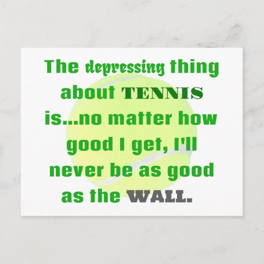 Tennis Joke Geschenk für Laughis Tennis Ball Postkarte (Vorderseite)