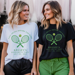 Tennis Junggesellinnen-Abschiedsschwung vor dem Ri T-Shirt