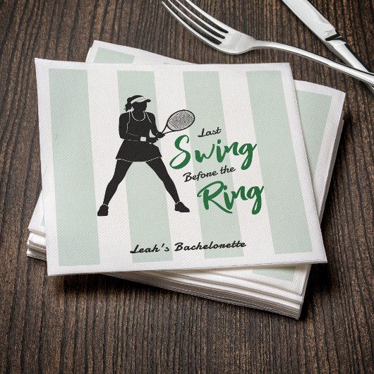 Tennis Junggesellinnenabschied letzter Schwung vor Serviette