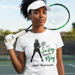 Tennis Junggesellinnenabschied letzter Schwung vor T-Shirt