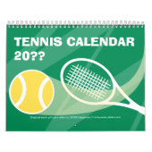 Tennis Kalender Geschenk mit farbenfrohen Illustra (Titelbild)