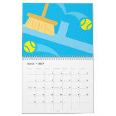 Tennis Kalender Geschenk mit farbenfrohen Illustra (Mär 2027)